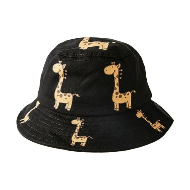 Barnhatt med giraff svart