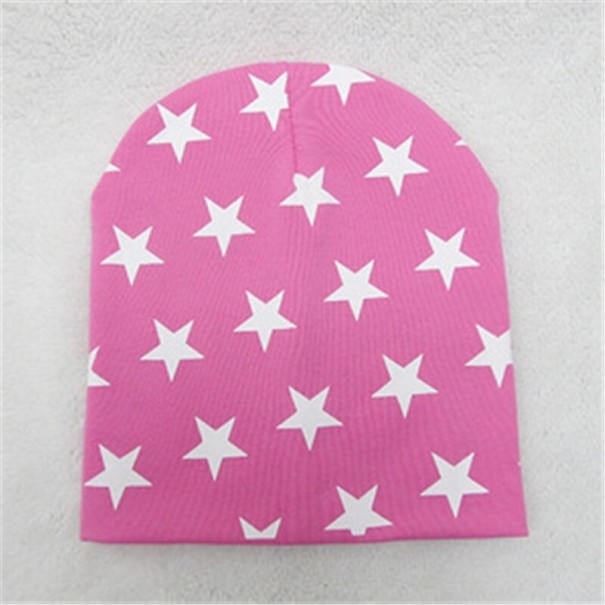 Barnhatt med stjärnor rosa