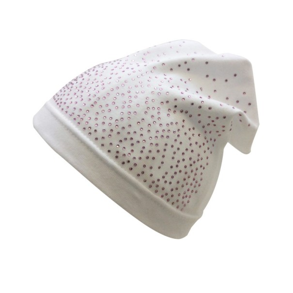 Barnhatt med strass vit