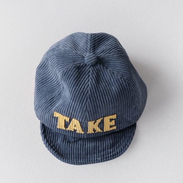 Barnhatt med topp Take mörkblå