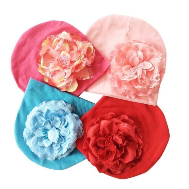 Barnmössa med blomma J3130
