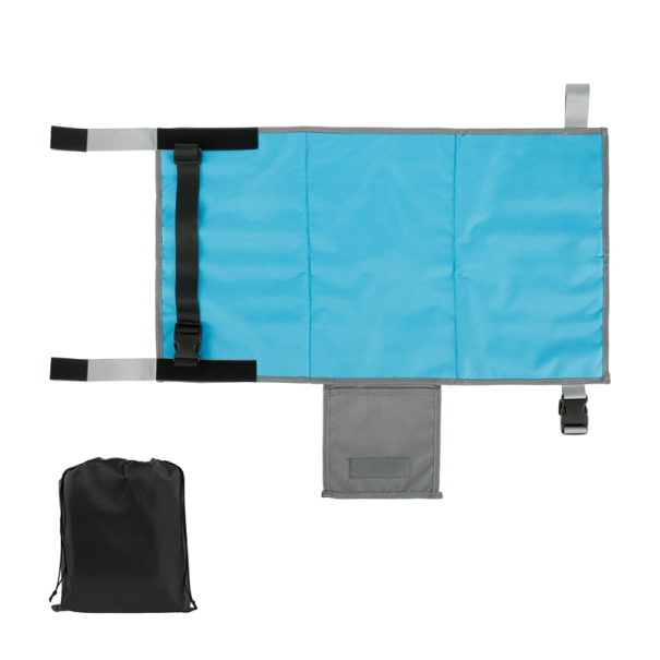 Barnreseduk 79 x 44 cm Organisatör för fällbord Praktisk spelmatta av polyester blå