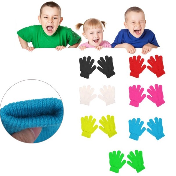 Barns fingerlösa handskar J3035