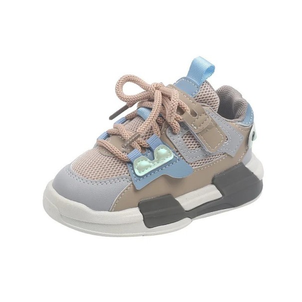 Barnskor som andas Barnsneakers för vår och höst Utomhusskor för barn grå 27