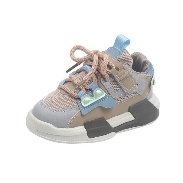 Barnskor som andas Barnsneakers för vår och höst Utomhusskor för barn grå 27