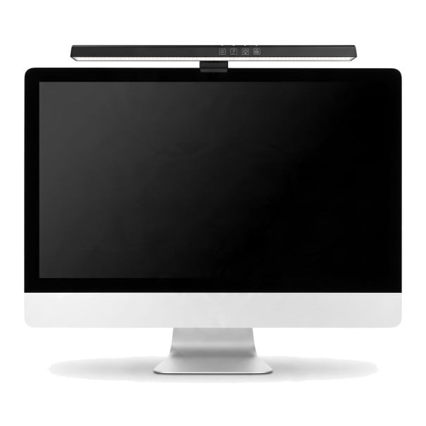 Barra de luz LED para monitor plano de 40 cm RGB retroiluminación Luz asimétrica sin reflejos Regulación suave Temporizador Negro Alimentación USB 1