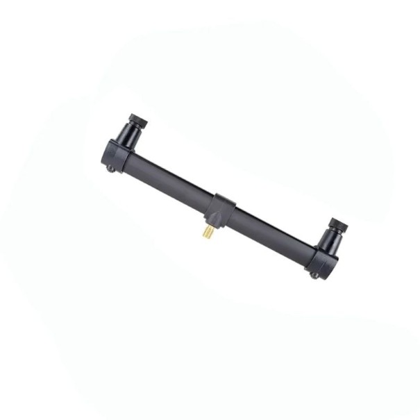 Barre en aluminium pour 2 cannes à pêche 25 cm support de cannes avec filetage universel construction métallique noire pour supports de pêche 1