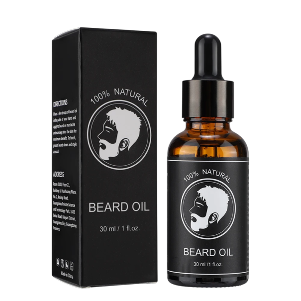 Bartwuchsöl für Männer, 30 ml, Feuchtigkeitsspendend, Biotin, Jojobaöl, Bartweichmachend, Hautpflege, Anti-Juckreiz, Vollere Form und Glanz 1