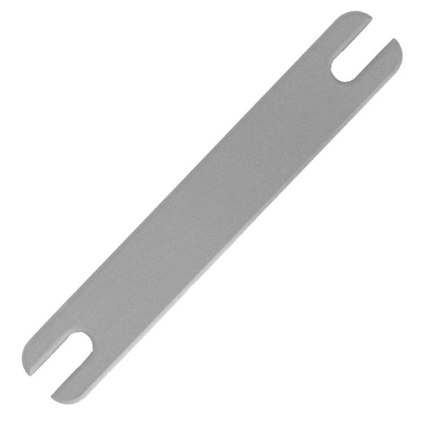Base de bambú natural 50 x 8 x 2 cm para silla de comer infantil con gomas antideslizantes y ranuras de 6 x 2,5 cm gris