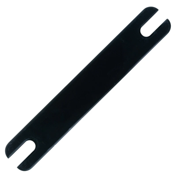 Base de bambú natural 50 x 8 x 2 cm para silla de comer infantil con gomas antideslizantes y ranuras de 6 x 2,5 cm negro