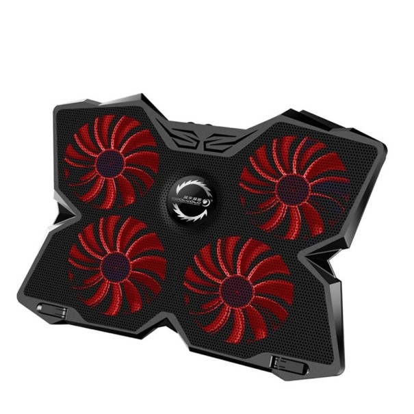 Base de refrigeración para portátil retroiluminada K2012 rojo