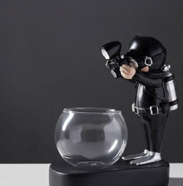 Βάση για λουλούδια με φωτισμό ασημί 2