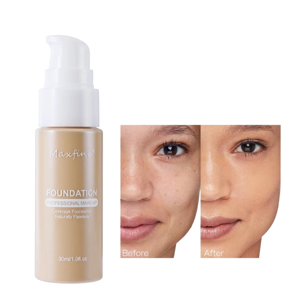 Base líquida 40 ml Corretor de cobertura profissional Base de longa duração à prova de água Efeito hidratante Aspeto natural sem manchas 8