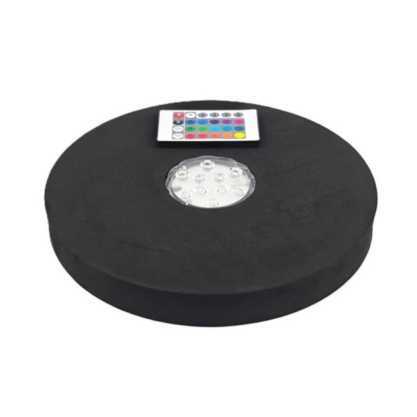 Base para pipa de agua con iluminación LED RGB 16 colores 25 cm espuma EVA control remoto negro soporte para shisha y accesorios de hookah 1