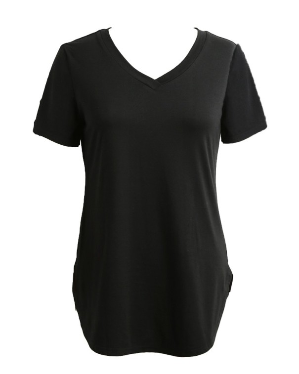 Basic koszulka damska czarny 3XL