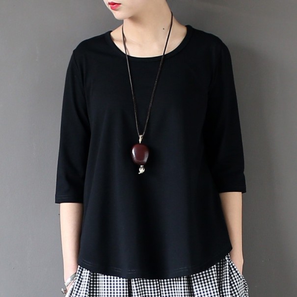 Basic oversized T-shirt voor dames zwart