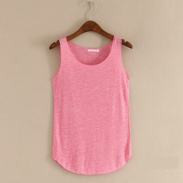 Basic-Tanktop für Damen dunkelrosa