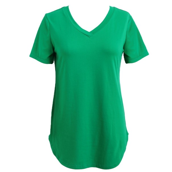 Basic-Top für Damen grün 3XL