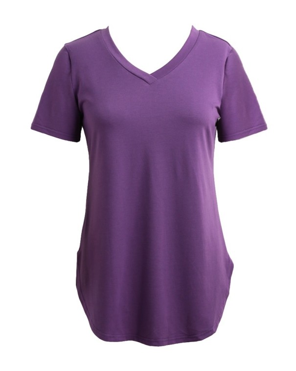 Basic-Top für Damen lila L