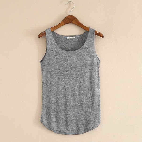 Basis tanktop voor dames donkergrijs