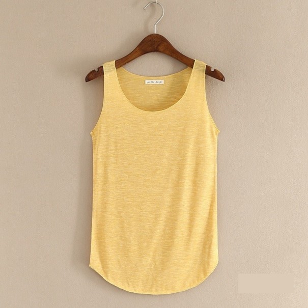 Basis tanktop voor dames geel