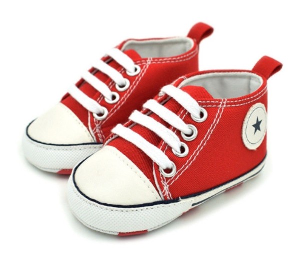 Baskets modernes pour enfants A2401 rouge 0-6 mois