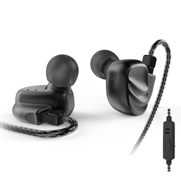Bass In-Ear Kopfhörer mit Mikrofon und Steuerung für Anrufe und Musik Jack 3,5 mm Kabel 1,2 m Frequenzbereich 7 Hz bis 40 kHz Schwarz 1