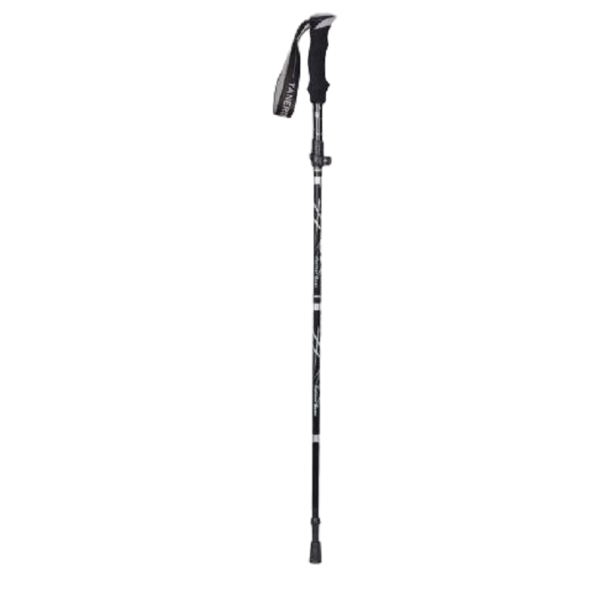 Bastão de trekking dobrável 110 - 130 cm preto