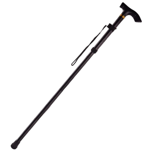 Baston de trekking pliabil 85 - 95 cm negru