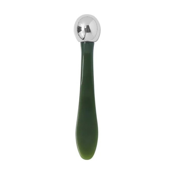 Bastoncino massaggiante con pallina metallica Bastoncino rinfrescante per massaggio attorno agli occhi Applicatore per crema occhi Rullo massaggiante per il contorno occhi 5,7 x 1,2 cm verde