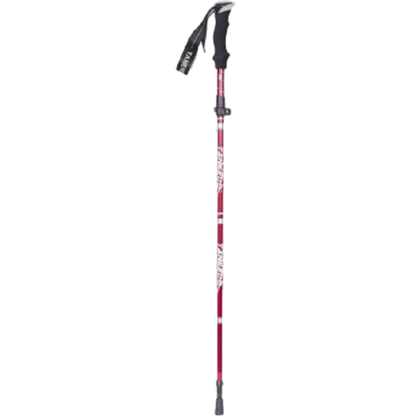 Bastone da trekking pieghevole 110 - 130 cm rosso