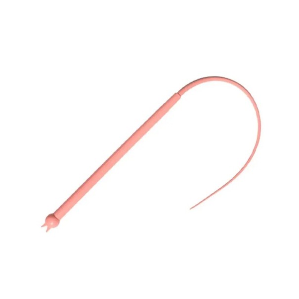 Bastone per gatti Coda di topo 77 cm Bastone in silicone per gatti Giocattolo interattivo per gatti Coda di topo realistica rosa