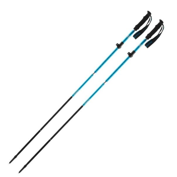 Bastoni da trekking pieghevoli 115 - 135 cm 2 pz azzurro