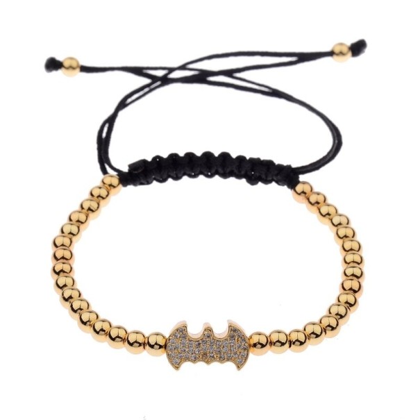 Bat Bead Bracelet gold