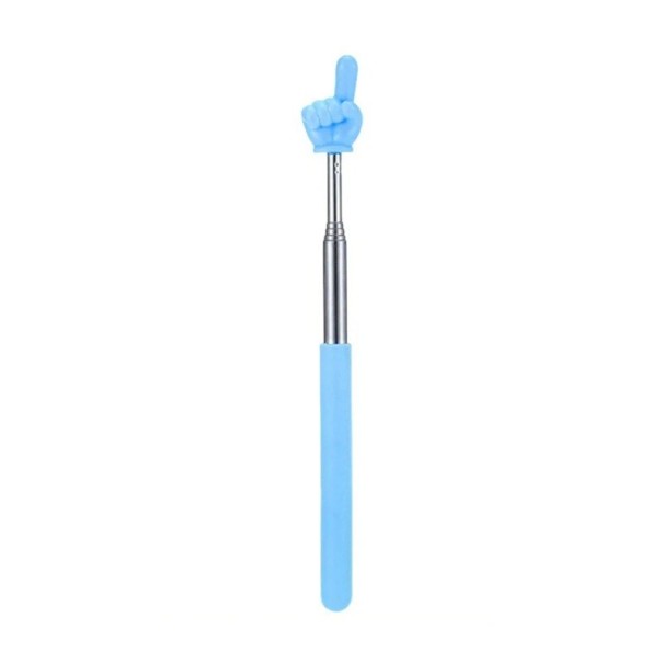 Băț telescopic din oțel inoxidabil creativ, indicator de deget 21,5-69,5 cm, pentru predarea școlară, ajutor la domiciliu, indicator multifuncțional albastru