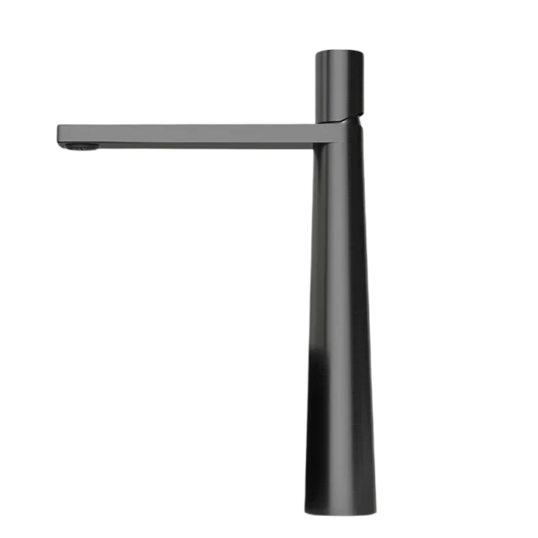 Baterie de chiuvetă înaltă, montată pe blat, cu cartuș ceramic, 305 mm, corp din alamă, mixer monocomandă pentru baie, pentru chiuvetă gri