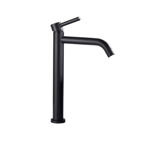 Bathroom Basin Mixer Tap 30.5 x 15 cm Hot and Cold Water Tap Elegant Modern Tap with Lever Control for Home black