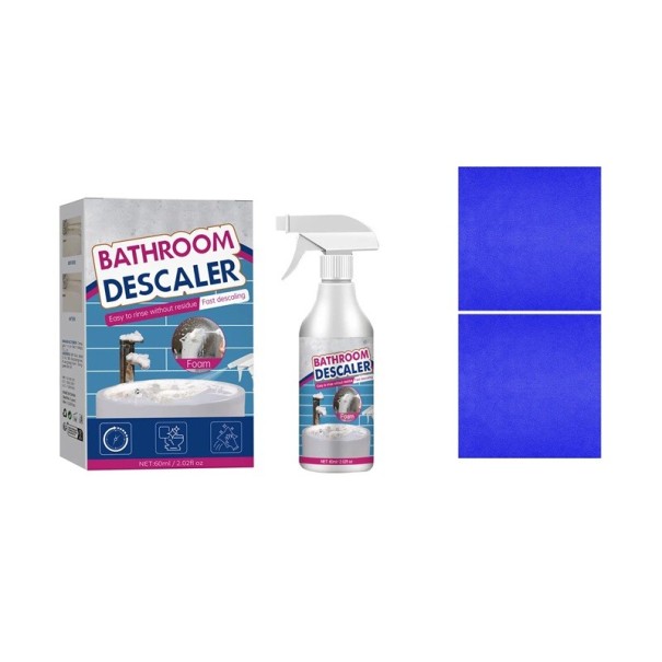 Bathroom Foam Cleaner Set Against Limescale and Rust 60 ml Active Foam with Citric Acid for Bathroom Cleaning 1