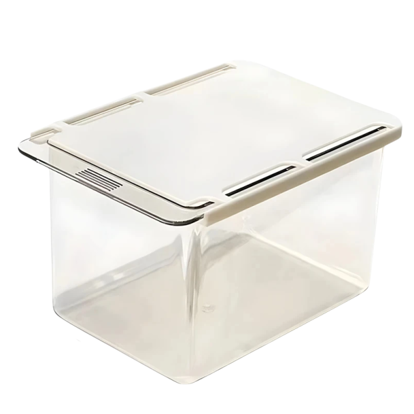 Bathroom Pull-Out Storage Drawer 12 x 8 x 8 cm PP Storage Box Under Mirror Cabinet Adhesive Top Lid Practical Organiser for Small Items 1