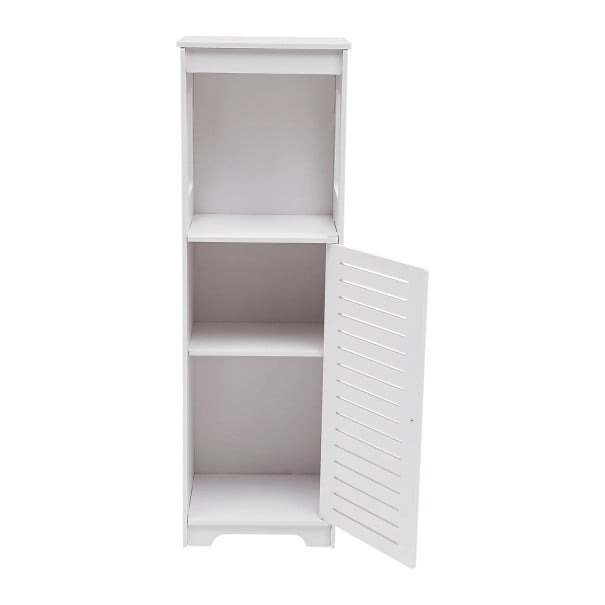 Bathroom Storage Cabinet with Shelves 29 x 25 x 90 cm PVC White Cabinet for Storing Bathroom Essentials and Small Items 1