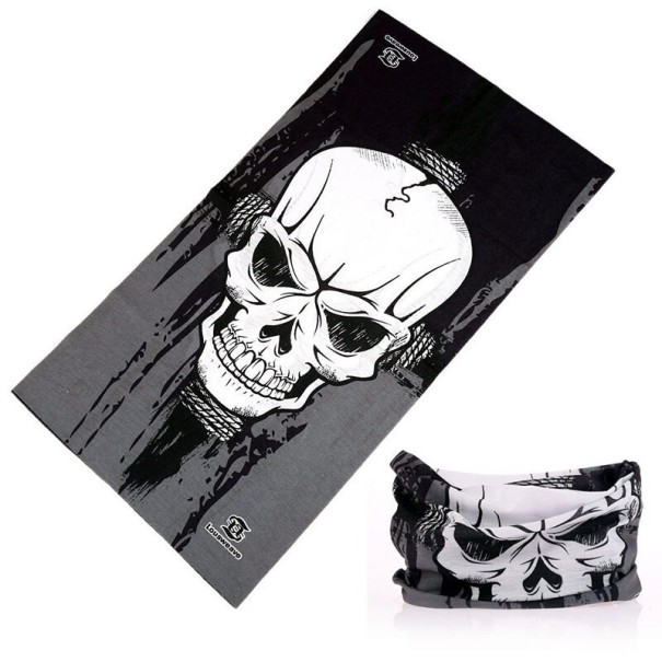 Batista unisex cu craniu gri