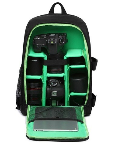 Batoh na fotoaparát s příslušenstvím zelená