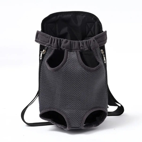 Batoh na hruď pro kočky a malé psy do 2,5 kg s prodyšnou síťovinou a vnitřní karabinou, velikost S, 28 x 18 cm, černá, na cestování 1