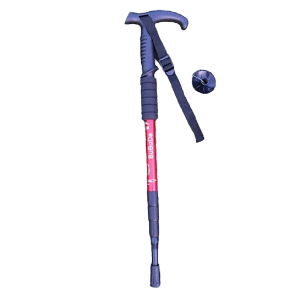 Bâton de trekking télescopique 52 - 110 cm T1214 rose