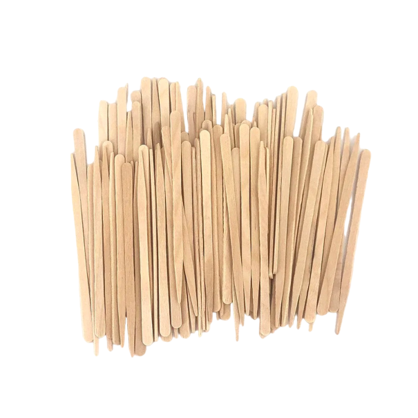Bâtonnets en bois pour épilation Bâtonnet en bois pour application de cire Outil pour l'élimination des poils à usage unique 100 pièces V251 1