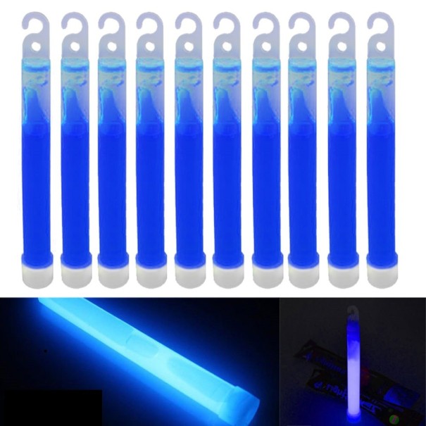 Bâtonnets lumineux chimiques 10 pcs bleu