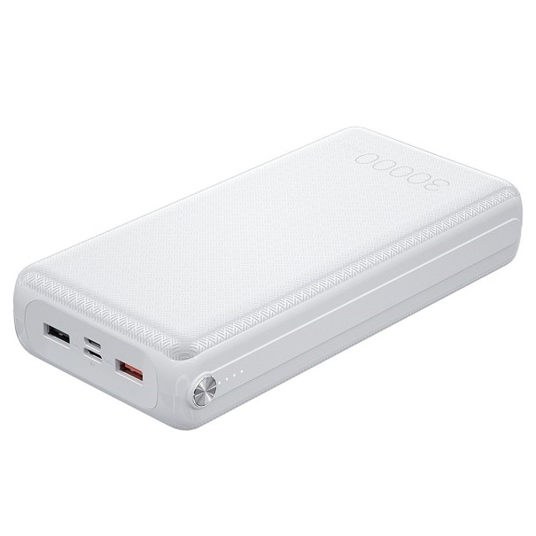 Batterie externe QC 3.0 PD 30000 mAh blanc