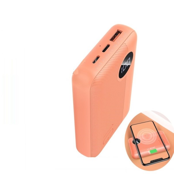 Batterie externe sans fil 10000 mAh avec PD QC 3.0 orange
