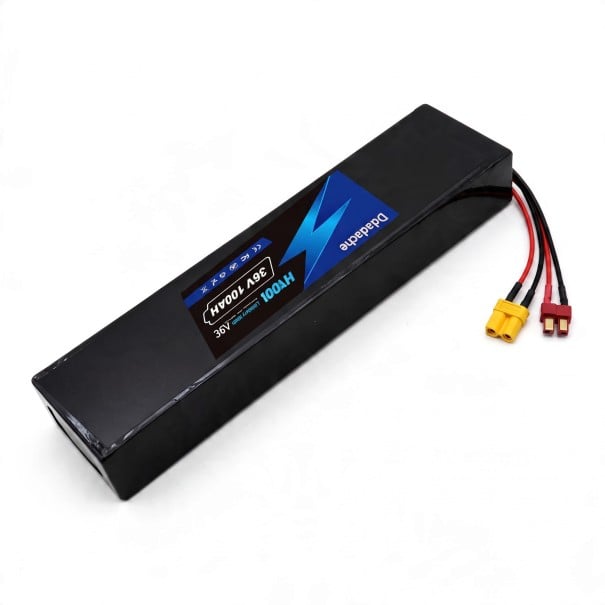 Batterie für Elektroroller 36 V Ersatzakku mit XT30- und JST-Anschlüssen Schwarzes Schrumpfschlauchgehäuse Flache Form Für 36 V Roller 1
