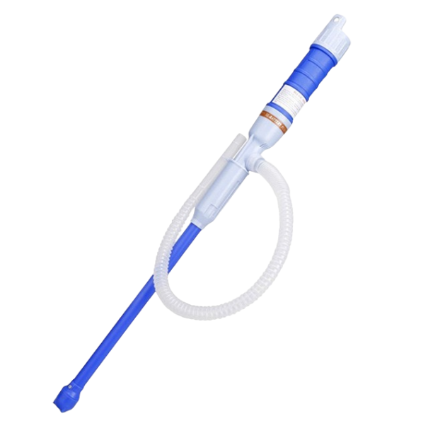 Batterij-aangedreven buispomp blauw